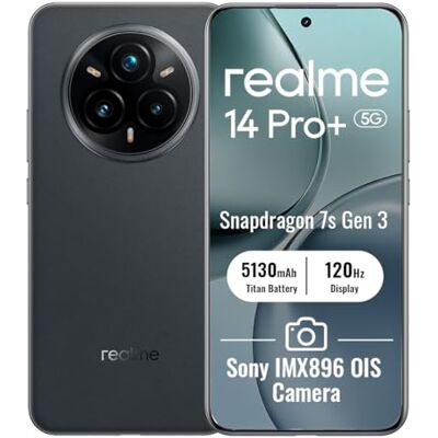 realme 14 Pro+ 5G Smartphone 8+256GB, Grey Bateria 5130 mAh, carregamento rápido 80 W, ecrã 6,83 polegadas, taxa de atualização de 120 Hz, câmara 108 MP realme 14 Pro+ 5G Smartphone 8+256GB, Grey Bateria 5130 mAh, carregamento rápido 80 W, ecrã 6,83 polegadas, taxa de atualização de 120 Hz, câmara 108 MP