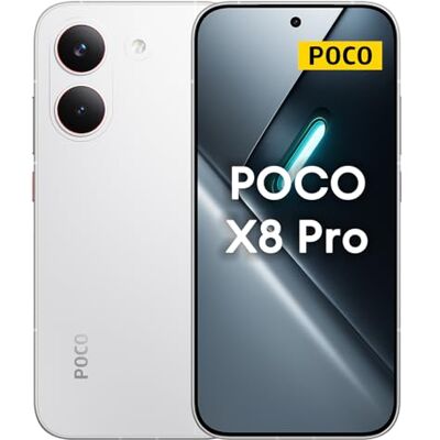 Xiaomi Poco X8 Pro, 8 GB RAM, 256 GB de armazenamento, branco Sem adaptador de alimentação incluído Xiaomi Poco X8 Pro, 8 GB RAM, 256 GB de armazenamento, branco Sem adaptador de alimentação incluído