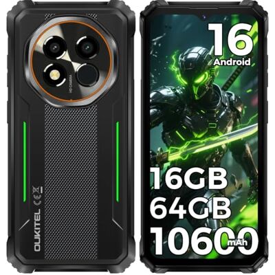 OUKITEL G6 Android 16 telemóvel inquebrável, bateria 10600 mAh, 16 GB RAM+ Telemóvel de 16 MP+ 8 MP para telemóvel inestrutível, Gemini AI/OTG/GPS/4G Dual SIM/Fingerprint/IP68&IP69K OUKITEL G6 Android 16 telemóvel inquebrável, bateria 10600 mAh, 16 GB RAM+ Telemóvel de 16 MP+ 8 MP para telemóvel inestrutível, Gemini AI/OTG/GPS/4G Dual SIM/Fingerprint/IP68&IP69K