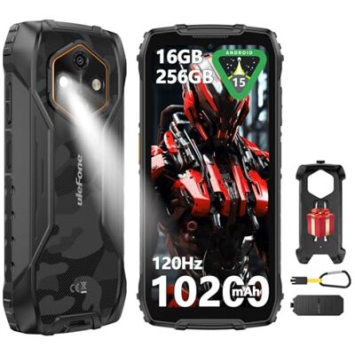 Ulefone RugKing 4 Pro telemóvel resistente, Android 15 AI Smartphone 10200 mAh 16 GB + 256 GB/SD-2TB 6,56" 120 Hz telefone, Octa-Core câmara 48 MP+ 8 MP, 120 LM Super Torch/3-Slotslots. IP68 IP69K/OTG/NFC/GPS Preto Ulefone RugKing 4 Pro telemóvel resistente, Android 15 AI Smartphone 10200 mAh 16 GB + 256 GB/SD-2TB 6,56" 120 Hz telefone, Octa-Core câmara 48 MP+ 8 MP, 120 LM Super Torch/3-Slotslots. IP68 IP69K/OTG/NFC/GPS Preto
