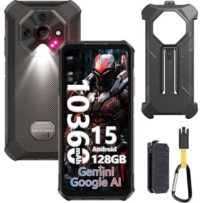 Ulefone Armor X16 Telefone Móvel Resistente 2025, Android 15 Smartphone 12GB+128GB/SD-2TB 10360mAh, 6,56”, Câmera 48MP+16MP+20MP, 3-Slots/Face ID/Impressão Digital/GPS/OTG/NFC, Preto Ulefone Armor X16 Telefone Móvel Resistente 2025, Android 15 Smartphone 12GB+128GB/SD-2TB 10360mAh, 6,56”, Câmera 48MP+16MP+20MP, 3-Slots/Face ID/Impressão Digital/GPS/OTG/NFC, Preto