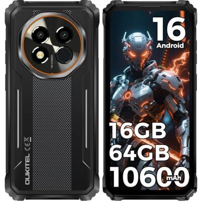 OUKITEL G6 Android 16 telemóvel inquebrável, bateria 10600 mAh, 16 GB RAM+ Telemóvel de 16 MP+ 8 MP para telemóvel inestrutível, Gemini AI/OTG/GPS/4G Dual SIM/Fingerprint/IP68&IP69K OUKITEL G6 Android 16 telemóvel inquebrável, bateria 10600 mAh, 16 GB RAM+ Telemóvel de 16 MP+ 8 MP para telemóvel inestrutível, Gemini AI/OTG/GPS/4G Dual SIM/Fingerprint/IP68&IP69K