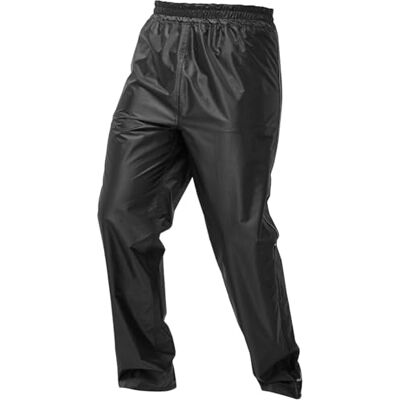 JDC Calças impermeáveis para Moto Unisex para chuva Drench, Preto, XL Comprido JDC Calças impermeáveis para Moto Unisex para chuva Drench, Preto, XL Comprido