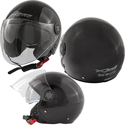 A-pro Capacete Jet para Scooter e Moto ECE 22 06 Homologado com Viseira Longa Transparente Para-sol A-pro Capacete Jet para Scooter e Moto ECE 22 06 Homologado com Viseira Longa Transparente Para-sol