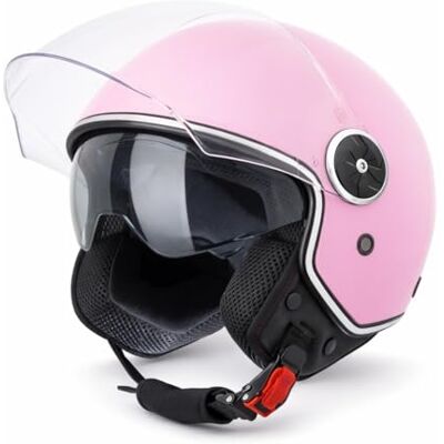 Vinz Tobia Capacete Jet com viseira dupla capacete Scooter & Moto & Ciclomotor, com viseira solar, ECE 22,06 com homologação, tamanho XS XXL, para homem e mulher Vinz Tobia Capacete Jet com viseira dupla capacete Scooter & Moto & Ciclomotor, com viseira solar, ECE 22,06 com homologação, tamanho XS XXL, para homem e mulher