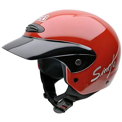 NZI Single II Jr Red capacete de moto, vermelho, tamanho 50-51 (S) NZI Single II Jr Red capacete de moto, vermelho, tamanho 50-51 (S)