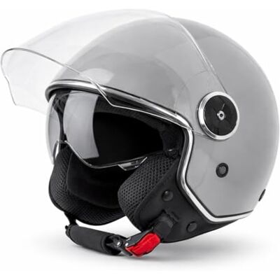 Vinz Tobia Capacete Jet com viseira dupla capacete Scooter & Moto & Ciclomotor, com viseira solar, ECE 22,06 com homologação, tamanho XS XXL, para homem e mulher Vinz Tobia Capacete Jet com viseira dupla capacete Scooter & Moto & Ciclomotor, com viseira solar, ECE 22,06 com homologação, tamanho XS XXL, para homem e mulher