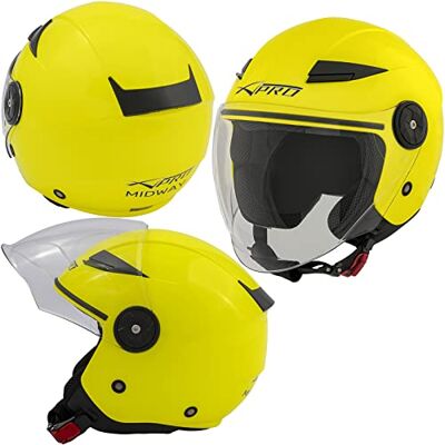 A-pro City Capacete Moto Jet certificado ECE 22 Scooter longa viseira fluxo XL A-pro City Capacete Moto Jet certificado ECE 22 Scooter longa viseira fluxo XL