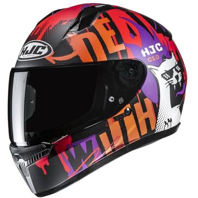 HJC , Capacete de motocicleta integral para crianças C10 FOP MC7SF, XS HJC , Capacete de motocicleta integral para crianças C10 FOP MC7SF, XS