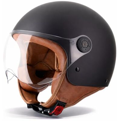 Vinz Duoro Capacete Scooter Capacete Jet com viseira para moto e ciclismo ECE 22,06 com homologação em tamanho XS XL para homem e mulher Vinz Duoro Capacete Scooter Capacete Jet com viseira para moto e ciclismo ECE 22,06 com homologação em tamanho XS XL para homem e mulher