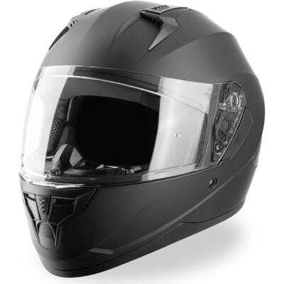 Vinz Vigo capacete integral para mota com viseira ECE 22,06 homologado, capacete Scooter e motociclo em tamanho XS XXL para homem e mulher preto mate Vinz Vigo capacete integral para mota com viseira ECE 22,06 homologado, capacete Scooter e motociclo em tamanho XS XXL para homem e mulher preto mate