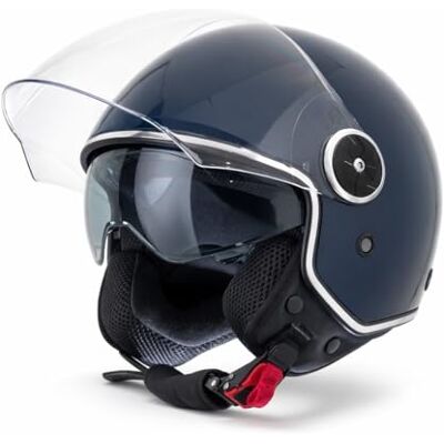 Vinz Tobia Capacete Jet com viseira dupla capacete Scooter & Moto & Ciclomotor, com viseira solar, ECE 22,06 com homologação, tamanho XS XXL, para homem e mulher Vinz Tobia Capacete Jet com viseira dupla capacete Scooter & Moto & Ciclomotor, com viseira solar, ECE 22,06 com homologação, tamanho XS XXL, para homem e mulher