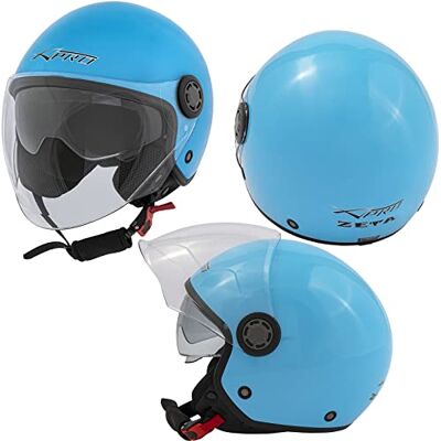 A-pro Capacete Jet para Scooter e Moto ECE 22 06 Homologado com Viseira Longa Transparente Para-sol A-pro Capacete Jet para Scooter e Moto ECE 22 06 Homologado com Viseira Longa Transparente Para-sol