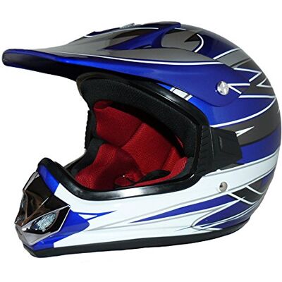protectWEAR Capacete Cross Max Racing, Azul, Tamanho XXS protectWEAR Capacete Cross Max Racing, Azul, Tamanho XXS