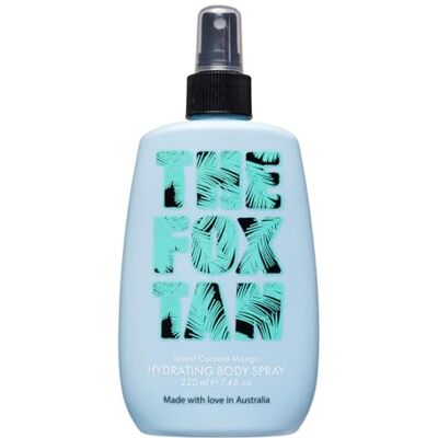 The Fox Tan Hydrating Body Spray spray hidratante e refrescante para corpo e rosto, adequado como pós-sol, com aloé vera e água de rosas, 220 ml The Fox Tan Hydrating Body Spray spray hidratante e refrescante para corpo e rosto, adequado como pós-sol, com aloé vera e água de rosas, 220 ml