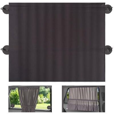 Zamboo Cortina para janela de carro, XXL, 68 x 50 cm, protetor solar para crianças, cinzento antracite Zamboo Cortina para janela de carro, XXL, 68 x 50 cm, protetor solar para crianças, cinzento antracite