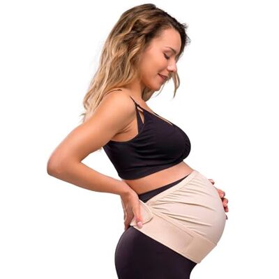 Carriwell Faixa de gravidez Deluxe ajustável cinto de suporte abdominal elástico e respirável alivia a dor lombar confortável, adapta-se à evolução da barriga L/XL Carriwell Faixa de gravidez Deluxe ajustável cinto de suporte abdominal elástico e respirável alivia a dor lombar confortável, adapta-se à evolução da barriga L/XL