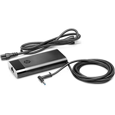 HP Pavilion Adaptador de alta potência de 150 W (conector 4,5 mm, design elegante, cor prata escura HP Pavilion Adaptador de alta potência de 150 W (conector 4,5 mm, design elegante, cor prata escura