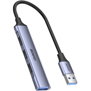 BENFEI Hub USB de 4 portas: 1 x 10 Gbps USB 3.2 + 3X USB 2.0- para rato, teclado, Pendrive, impressora compatível com portátil, PC, Xbox, PS5 BENFEI Hub USB de 4 portas: 1 x 10 Gbps USB 3.2 + 3X USB 2.0- para rato, teclado, Pendrive, impressora compatível com portátil, PC, Xbox, PS5
