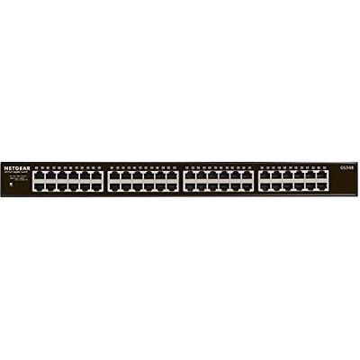 Netgear Interruptor de rede Gigabit de 48 portas (GS348) comutador Ethernet mesa ou para montagem em armação e proteção vitalícia limitada Netgear Interruptor de rede Gigabit de 48 portas (GS348) comutador Ethernet mesa ou para montagem em armação e proteção vitalícia limitada