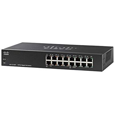 Cisco Systems SG110-16HP Switch não gerenciado com 16 portas Gigabit Ethernet (GbE) mais PoE de 64 W, proteção vitalícia limitada (SG110-16HP-UE) Cisco Systems SG110-16HP Switch não gerenciado com 16 portas Gigabit Ethernet (GbE) mais PoE de 64 W, proteção vitalícia limitada (SG110-16HP-UE)
