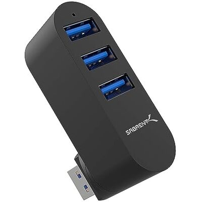 SABRENT Hub USB 3.0 de 3 portas USB de alumínio, rotativo para iMac Rotativo para IMac, MacBook, MacBook Pro, MacBook Air, Mac Mini, computador portátil e PC (HB-R3MB) SABRENT Hub USB 3.0 de 3 portas USB de alumínio, rotativo para iMac Rotativo para IMac, MacBook, MacBook Pro, MacBook Air, Mac Mini, computador portátil e PC (HB-R3MB)