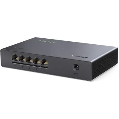 UGREEN Switch Ethernet 2,5 G 5 portas Hub RJ45 Plug Play 100/1000/2500 Mbps UGREEN Switch Ethernet 2,5 G 5 portas Hub RJ45 Plug Play 100/1000/2500 Mbps