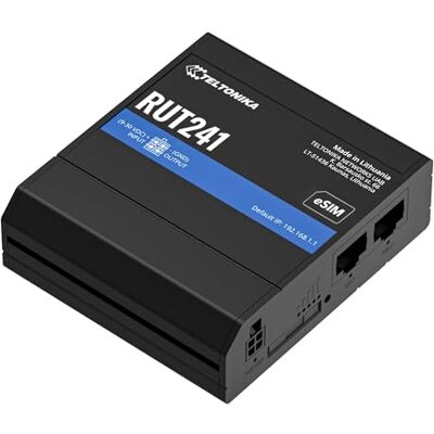 Teltonika Router LTE WiFi 4 RUT241 ESIM ver. Europe com PSU da UE (RUT241210000) (RUT241210000) Teltonika Router LTE WiFi 4 RUT241 ESIM ver. Europe com PSU da UE (RUT241210000) (RUT241210000)