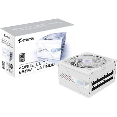 GIGABYTE AORUS Elite P850W Ice fonte de alimentação PCIe 5.0, 80 Plus Platinum, design totalmente modular, ventilador de 120 mm, compatível com ATX 3.0, tomada UE GIGABYTE AORUS Elite P850W Ice fonte de alimentação PCIe 5.0, 80 Plus Platinum, design totalmente modular, ventilador de 120 mm, compatível com ATX 3.0, tomada UE