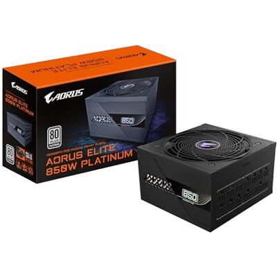 GIGABYTE AORUS Elite P850W Fonte de alimentação PCIe 5.0, 80 Plus Platinum, design totalmente modular, ventilador de 120 mm, compatível com ATX 3.0, tomada UE GIGABYTE AORUS Elite P850W Fonte de alimentação PCIe 5.0, 80 Plus Platinum, design totalmente modular, ventilador de 120 mm, compatível com ATX 3.0, tomada UE