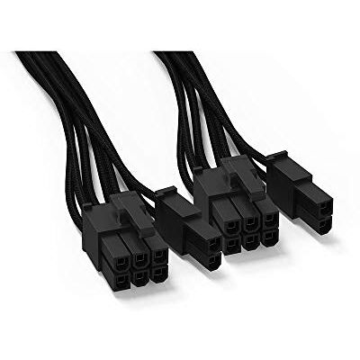 be quiet! Cabo de alimentação CP-6620, 2 cabos PCIe de 6 + 2 pinos, com capa individual, comprimento de 600 mm, extensão de alta qualidade para fontes de alimentação modulares BQ, preto be quiet! Cabo de alimentação CP-6620, 2 cabos PCIe de 6 + 2 pinos, com capa individual, comprimento de 600 mm, extensão de alta qualidade para fontes de alimentação modulares BQ, preto