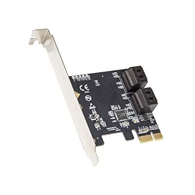 IO Crest Placa de expansão SATA III de 4 portas com suporte de perfil baixo, controlador SATA 3.0 de 6 Gbps PCI Express x1 ASMedia 1064 para Windows 10/8/7/XP/Vista/Linux IO Crest Placa de expansão SATA III de 4 portas com suporte de perfil baixo, controlador SATA 3.0 de 6 Gbps PCI Express x1 ASMedia 1064 para Windows 10/8/7/XP/Vista/Linux