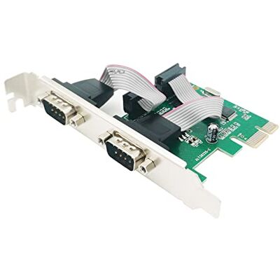 SIENOC Adaptador PCI Express Dual RS-232, porta PCI-E 2, porta DSUB9, controlador COM RS232 SIENOC Adaptador PCI Express Dual RS-232, porta PCI-E 2, porta DSUB9, controlador COM RS232