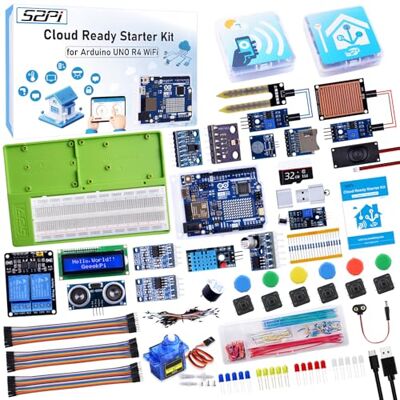 GeeekPi UNO R4 WiFi Ultimate Starter Kit, com um original R4 WiFi, Smart IoT & Basic Sensor Project with Tutorials, compatível com o Arduino IDE, inclui vários sensores e acessórios GeeekPi UNO R4 WiFi Ultimate Starter Kit, com um original R4 WiFi, Smart IoT & Basic Sensor Project with Tutorials, compatível com o Arduino IDE, inclui vários sensores e acessórios