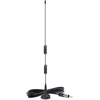 Bingfu Antena rádio FM Am carro DIN macho base magnética universal Bingfu Antena rádio FM Am carro DIN macho base magnética universal