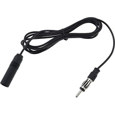 EMSea Cabo de extensão de antena de rádio FM AM estéreo de carro, 2 m, conector DIN para carro, unidade de receção, leitor de CD e mídia EMSea Cabo de extensão de antena de rádio FM AM estéreo de carro, 2 m, conector DIN para carro, unidade de receção, leitor de CD e mídia