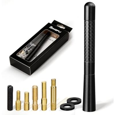 Bingfu Antena rádio carro FM/Am Topper substituição parafusos de M4/5/6 12 cm Bingfu Antena rádio carro FM/Am Topper substituição parafusos de M4/5/6 12 cm