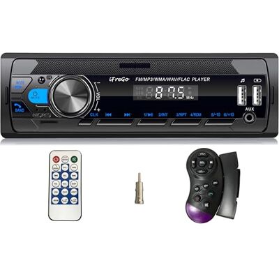 iFreGo Rádio de carro Bluetooth, 1 Din Bluetooth com mãos livres, reprodutor USB/TF/MP3/AUX in, rádio FM com controlo remoto no volante/controlo remoto iFreGo Rádio de carro Bluetooth, 1 Din Bluetooth com mãos livres, reprodutor USB/TF/MP3/AUX in, rádio FM com controlo remoto no volante/controlo remoto