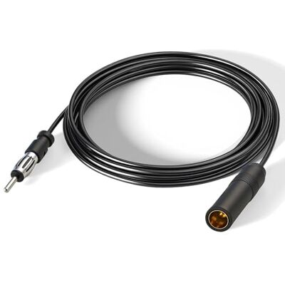 Bingfu Cabo coaxial antena de carro FM Am 3 m com conector DIN macho Cabo de extensão para rádio estéreo de veículos, compatível com leitores de CD e unidades principais de mídia Bingfu Cabo coaxial antena de carro FM Am 3 m com conector DIN macho Cabo de extensão para rádio estéreo de veículos, compatível com leitores de CD e unidades principais de mídia