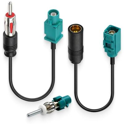 JiangZShangM 3 peças Fakra a DIN ISO cabo antena automático Set, Fakra Z conector a DIN conector adaptador, cabo antena automático para rádio FM AM, adaptador de antena automático para auto-estéreo JiangZShangM 3 peças Fakra a DIN ISO cabo antena automático Set, Fakra Z conector a DIN conector adaptador, cabo antena automático para rádio FM AM, adaptador de antena automático para auto-estéreo