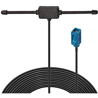 Bingfu Antena Am FM estéreo para carro, Fakra Z antena de rádio FM oculta para pasta de para-brisas 3 metros compatível com recetor de unidade principal de rádio estéreo para carro Bingfu Antena Am FM estéreo para carro, Fakra Z antena de rádio FM oculta para pasta de para-brisas 3 metros compatível com recetor de unidade principal de rádio estéreo para carro
