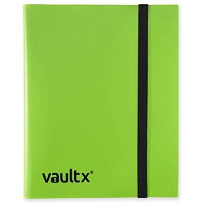 Vault X Álbum padrão com correia, para 360 cartas colecionáveis, 9 bolsos, 20 páginas de carga lateral (verde) Vault X Álbum padrão com correia, para 360 cartas colecionáveis, 9 bolsos, 20 páginas de carga lateral (verde)