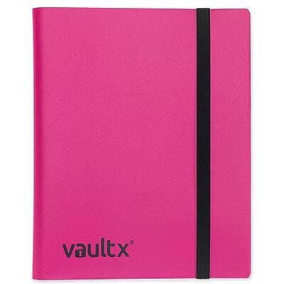 Vault X Álbum padrão com correia, para 360 cartas colecionáveis, 9 bolsos, 20 páginas de carga lateral (rosa) Vault X Álbum padrão com correia, para 360 cartas colecionáveis, 9 bolsos, 20 páginas de carga lateral (rosa)