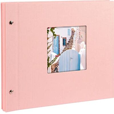 Goldbuch 26822 Bella Vista Álbum de fotos de 30 x 25 cm, 40 páginas brancas com folhas separadoras de pergaminho, álbum expansível, livro de fotos de linho, cor rosa Goldbuch 26822 Bella Vista Álbum de fotos de 30 x 25 cm, 40 páginas brancas com folhas separadoras de pergaminho, álbum expansível, livro de fotos de linho, cor rosa