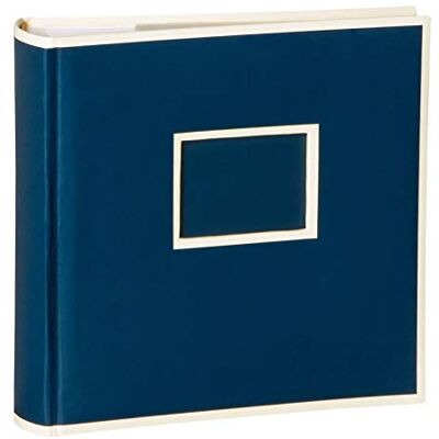 Semikolon 351132 Álbum de 200 bolsos 23 x 22,3 cm 100 páginas de cor creme, para 200 fotos de 10 x 15 azul-marinho Semikolon 351132 Álbum de 200 bolsos 23 x 22,3 cm 100 páginas de cor creme, para 200 fotos de 10 x 15 azul-marinho