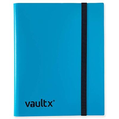 Vault X Álbum padrão com correia, para 360 cartas colecionáveis, 9 bolsos, 20 páginas de carga lateral (azul) Vault X Álbum padrão com correia, para 360 cartas colecionáveis, 9 bolsos, 20 páginas de carga lateral (azul)