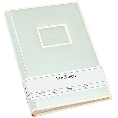 Semikolon Álbum com 300 bolsos 22,5 x 32,8 cm 100 páginas de cor creme, para 300 fotos de 10 x 15 cm verde musgo pastel Semikolon Álbum com 300 bolsos 22,5 x 32,8 cm 100 páginas de cor creme, para 300 fotos de 10 x 15 cm verde musgo pastel