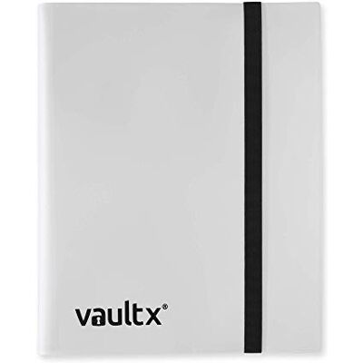 Vault X Álbum padrão com correia, para 360 cartas colecionáveis, 9 bolsos, 20 páginas de carga lateral (branco) Vault X Álbum padrão com correia, para 360 cartas colecionáveis, 9 bolsos, 20 páginas de carga lateral (branco)
