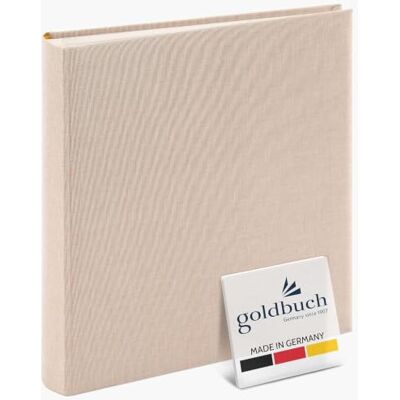 Goldbuch 24605 Álbum de fotos Summertime Trend 2 com 60 páginas brancas com separadores de pergaminho, álbum de recordações com capa de linho, álbum de fotos para colar, cor bege, 25 x 25 x 4 cm Goldbuch 24605 Álbum de fotos Summertime Trend 2 com 60 páginas brancas com separadores de pergaminho, álbum de recordações com capa de linho, álbum de fotos para colar, cor bege, 25 x 25 x 4 cm