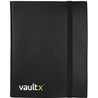 Vault X Álbum padrão com correia, para 360 cartas colecionáveis, 9 bolsos, 20 páginas de carga lateral (preto) Vault X Álbum padrão com correia, para 360 cartas colecionáveis, 9 bolsos, 20 páginas de carga lateral (preto)